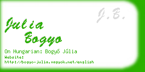 julia bogyo business card